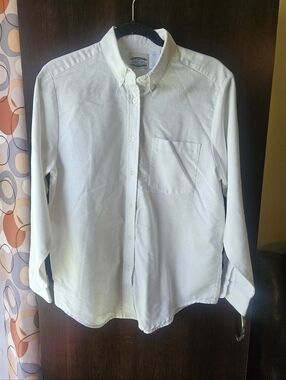 Vintage Seperate Issue White Button-Down Shirt - Classic Pocket Size 10